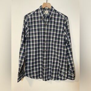 NWT J. Crew Slim Fit Brushed Twill Plaid Flannel Shirt Size Medium Soft & New!